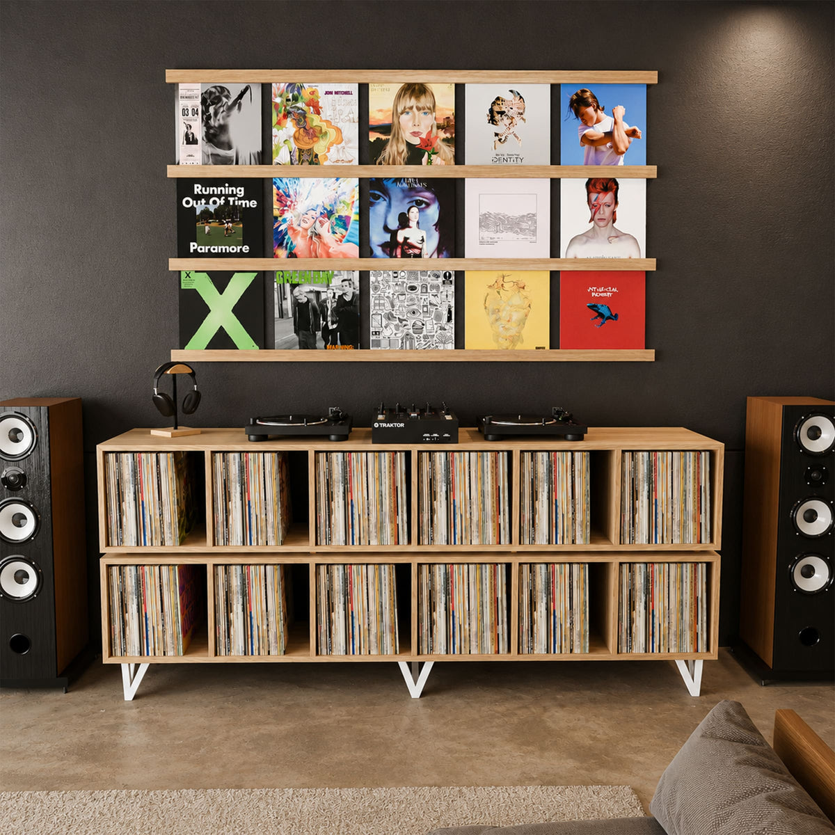 Meuble Vinyle Professionnel – 1000 vinyles – Blanc
