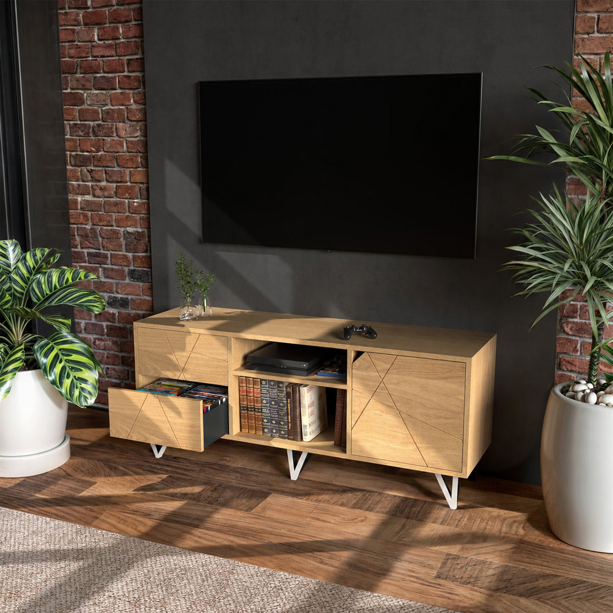 Meuble Rangement Blu Ray – Blanc