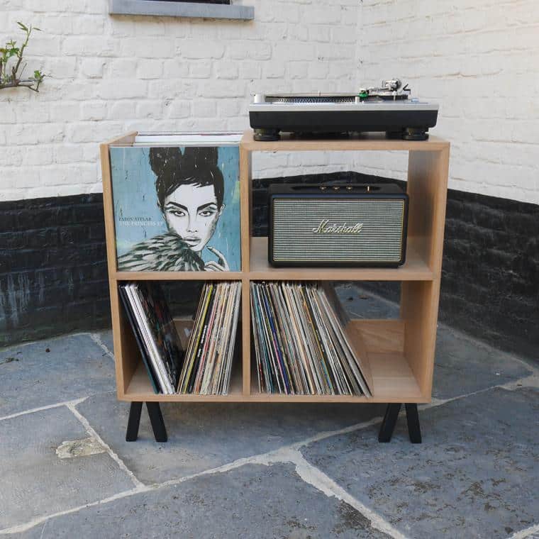 Le Collectionneur – Meuble tourne disque – Sans Étagère / Noir