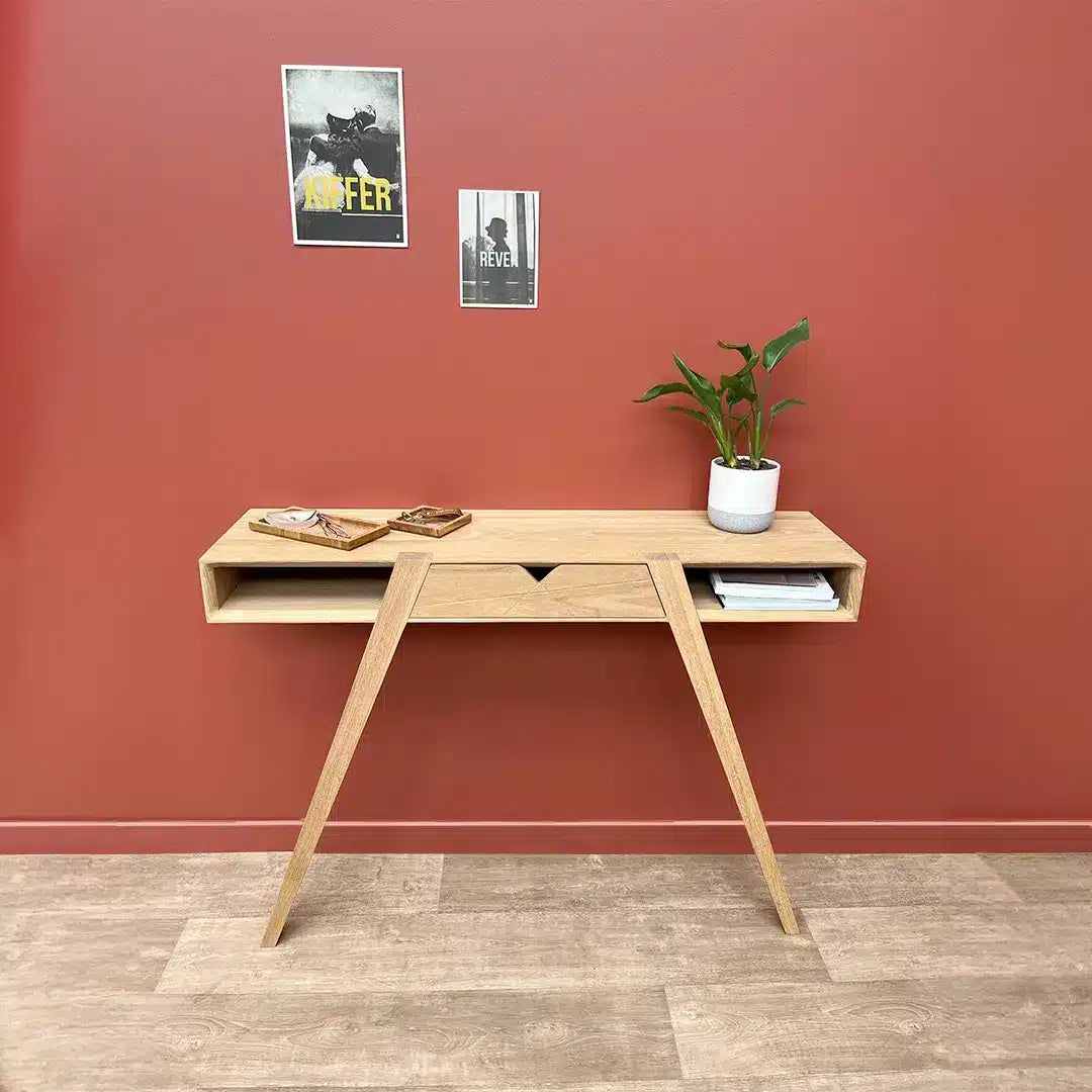 console d'entrée en bois design et sur mesure