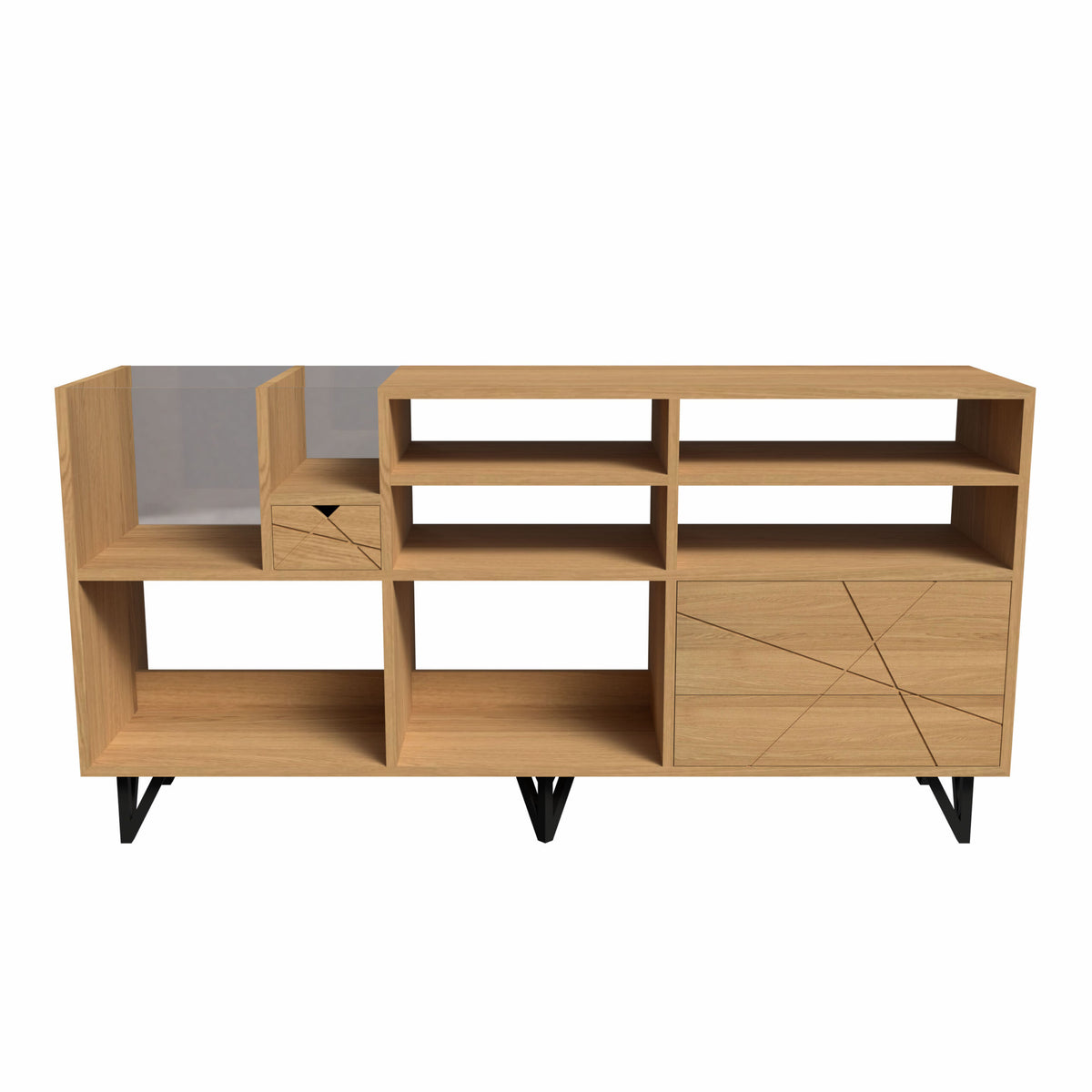 Meuble Son – 33T / 45T / K7 / CD – Noir