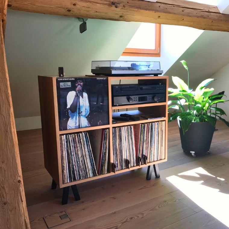 meuble tourne disque en chêne massif KOPO CRÉATION