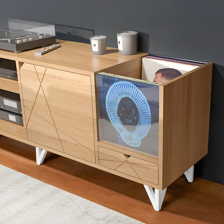 Meuble Son et Vidéo – 160 cm – Blanc