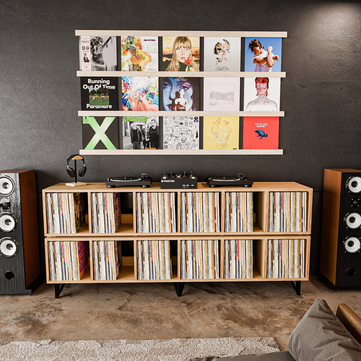 meuble vinyle vue de face