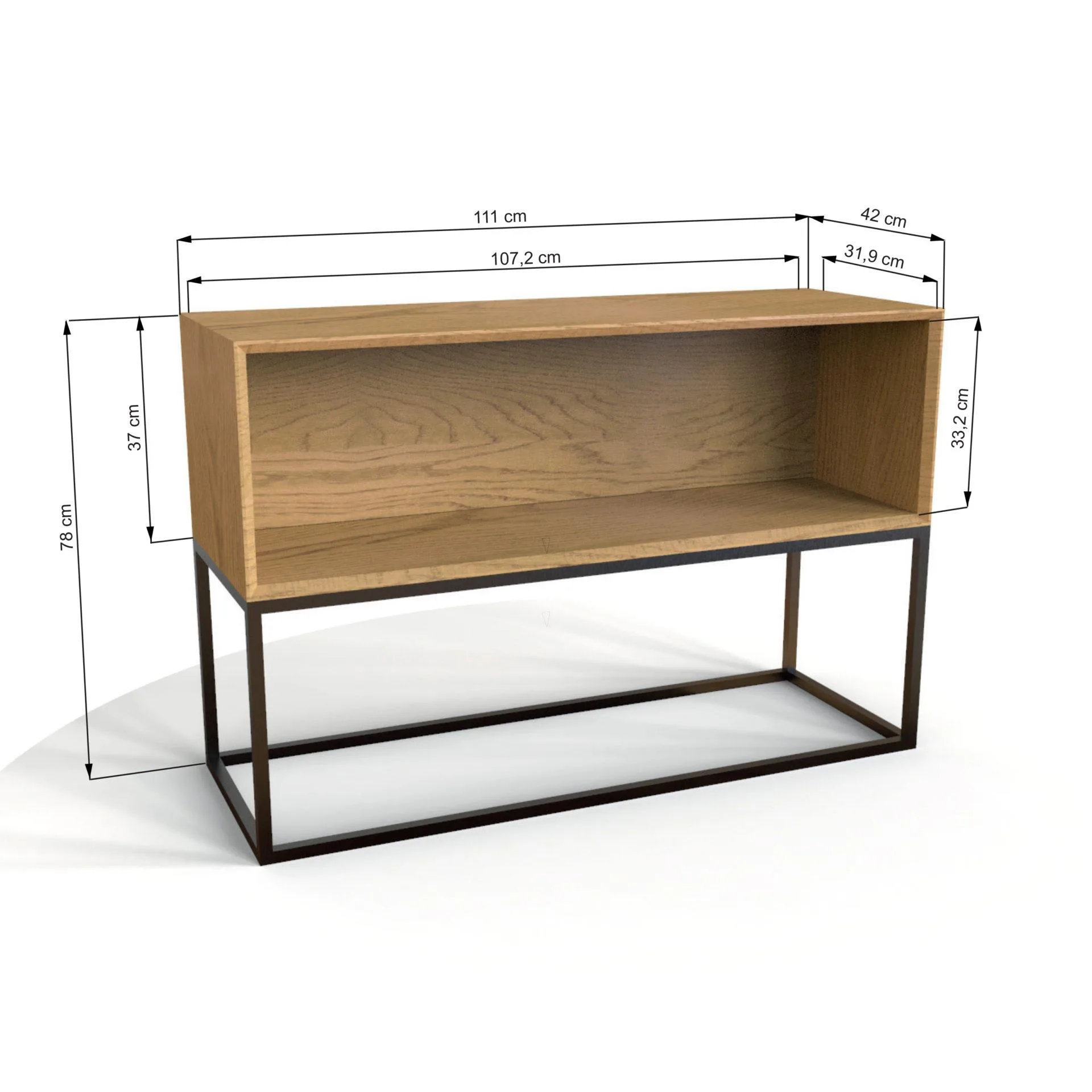 Dimension meuble console pour vinyle sur mesure