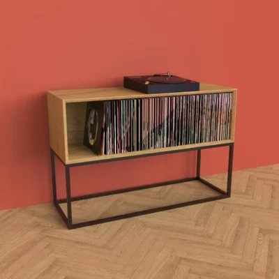 modélisation meuble console pour vinyle sur mesure