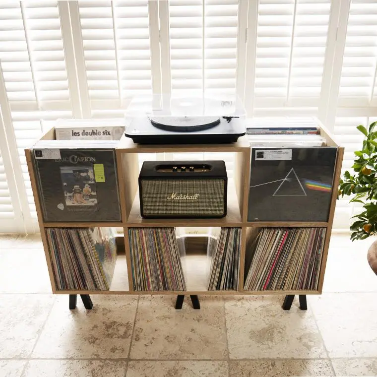 Grand meuble disque vinyle
