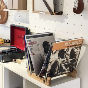 Rangement pour vinyle en chêne massif - support vinyle – concept store