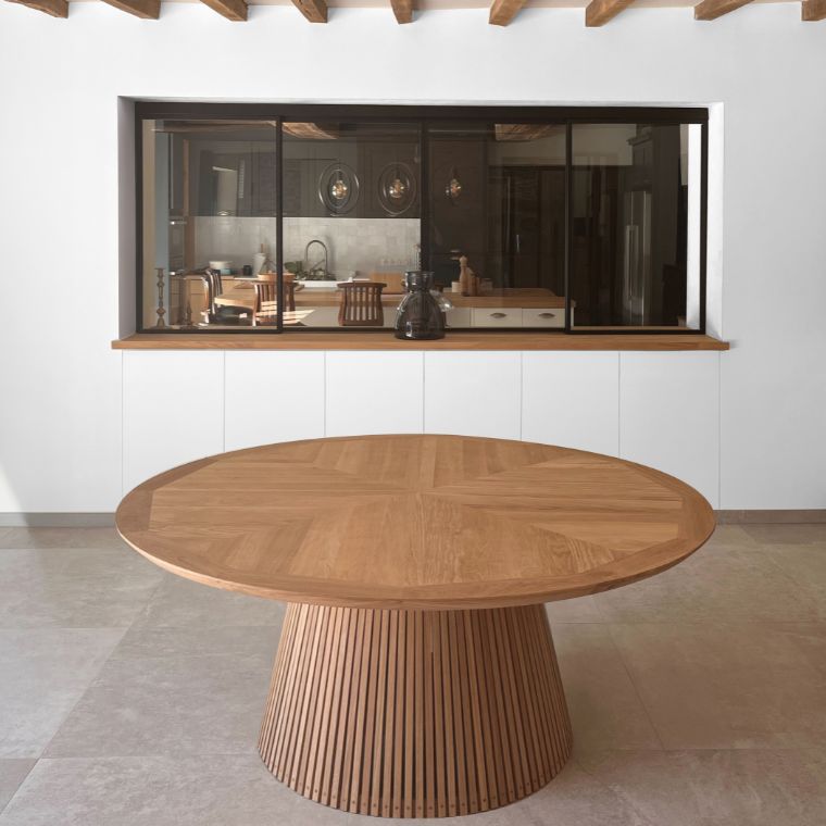 table_ronde_bois_180cm_kopo_creation table rond pied central bois haut de gamme KOPO CRÉATION