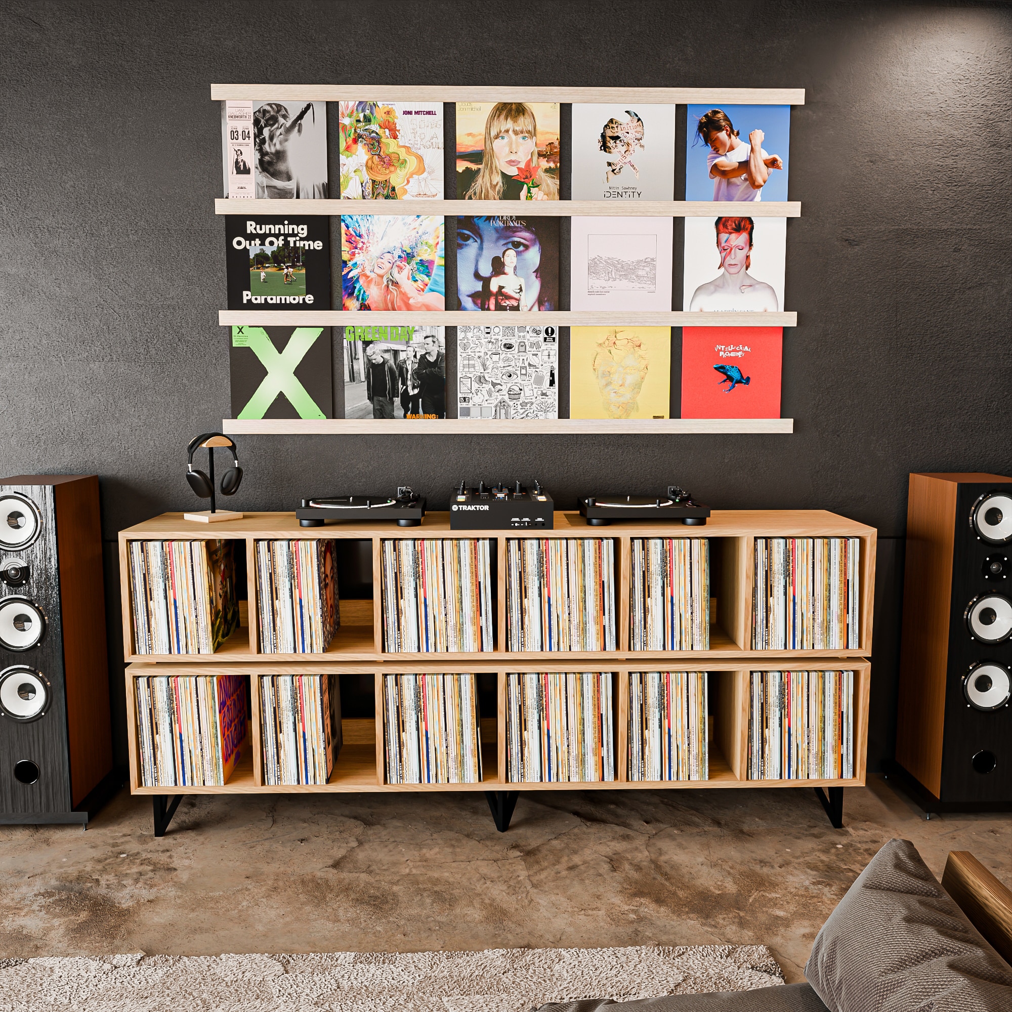 Meuble Vinyle 2 mètre – 1000 vinyles