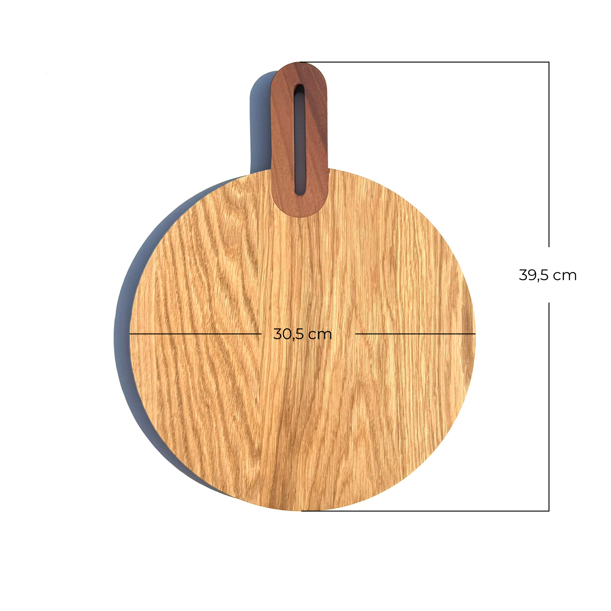 Dim_Planche_Ronde Dimension Planche à pizza design en bois, style Mid-Century – fabrication française artisanale