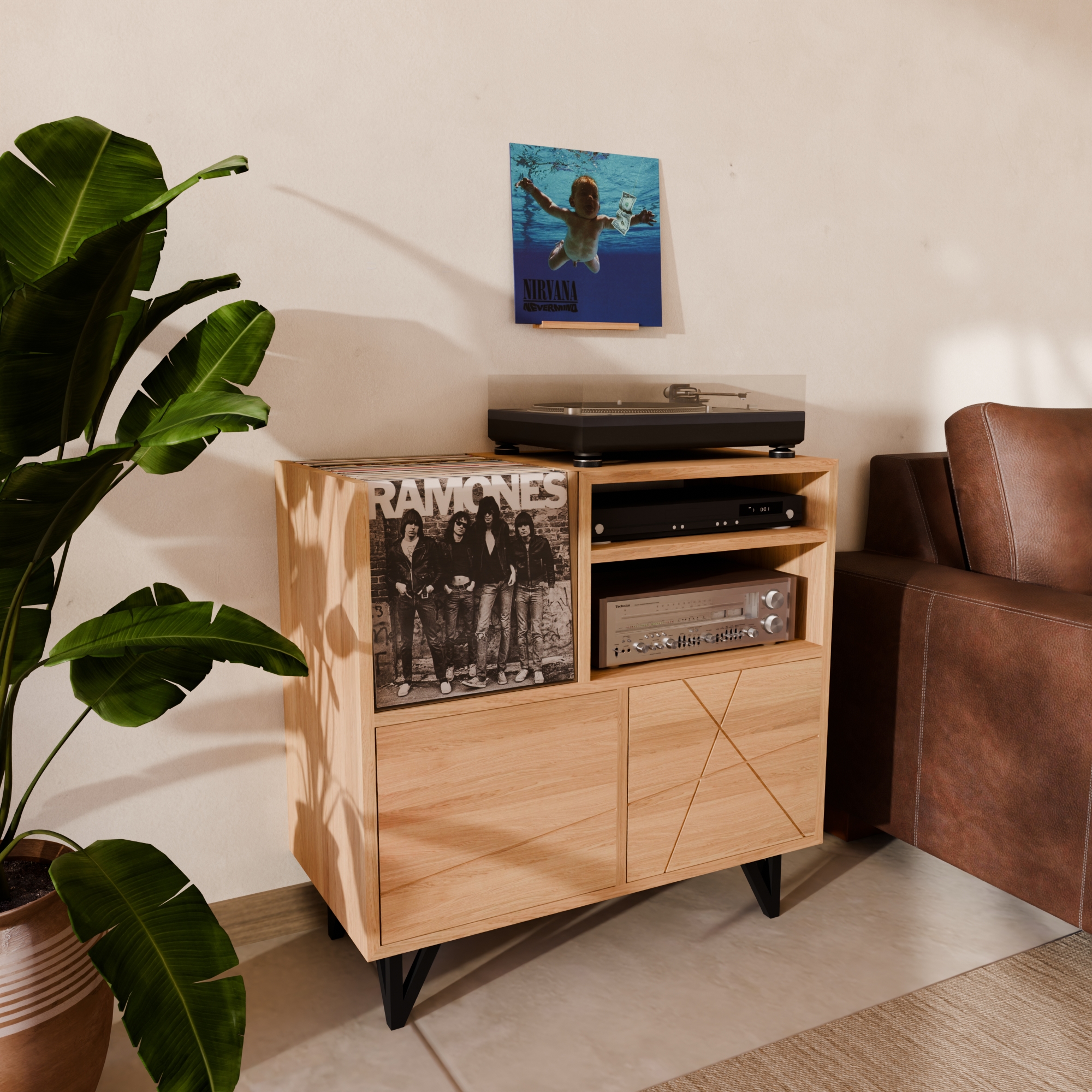 Meuble d’écoute – 300 vinyles
