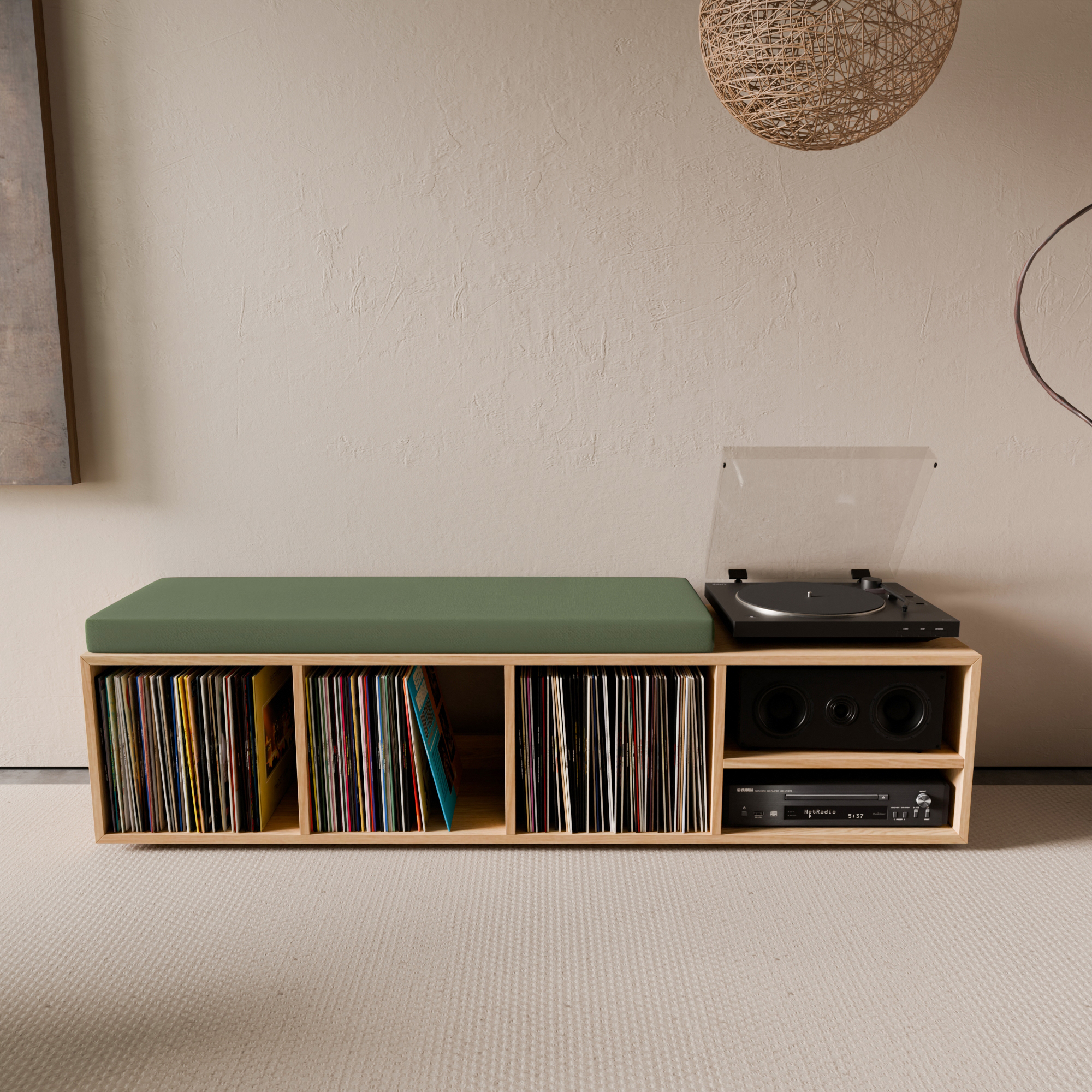 Banquette Vinyle en Chêne Massif