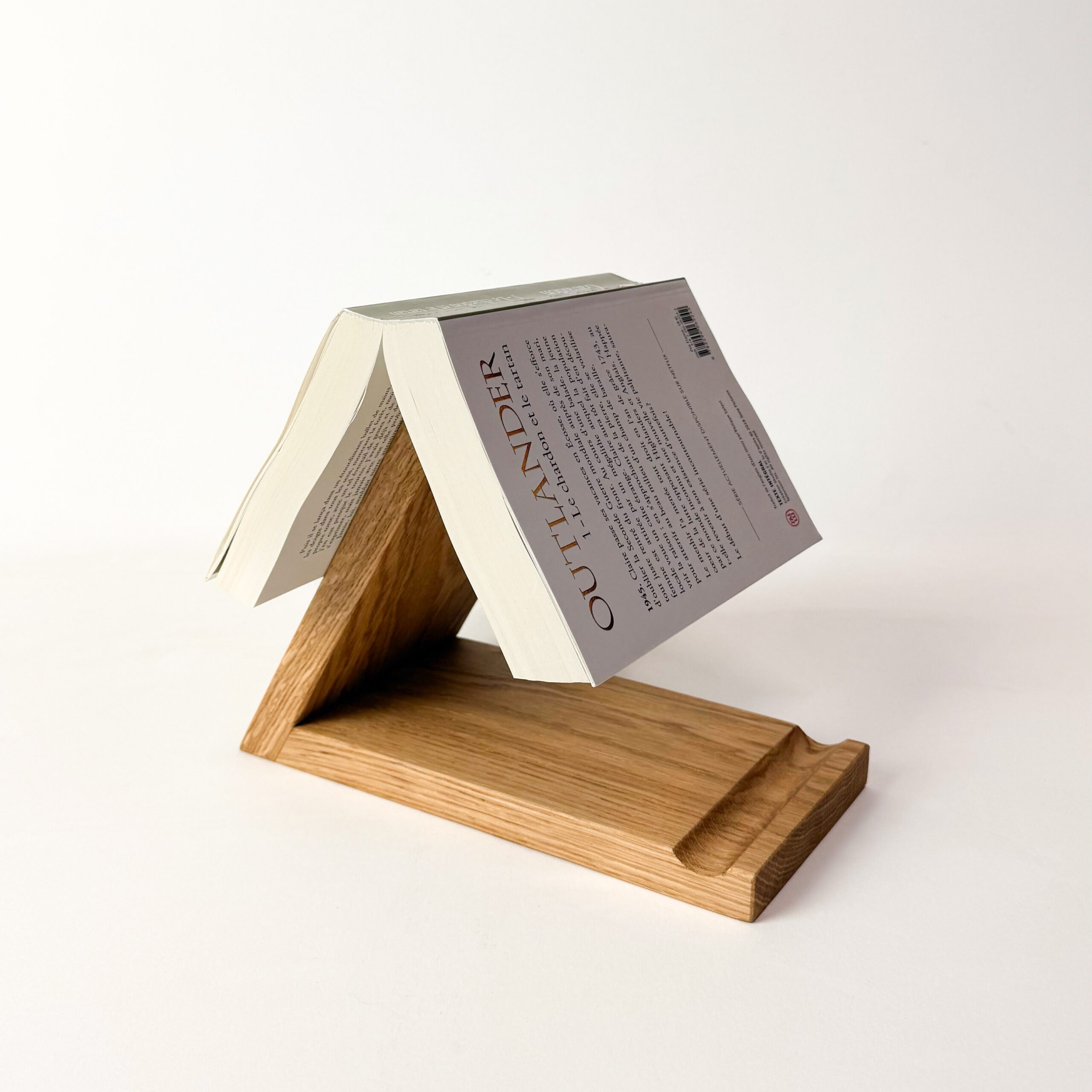 Repose-livre personnalisé en bois chêne massif